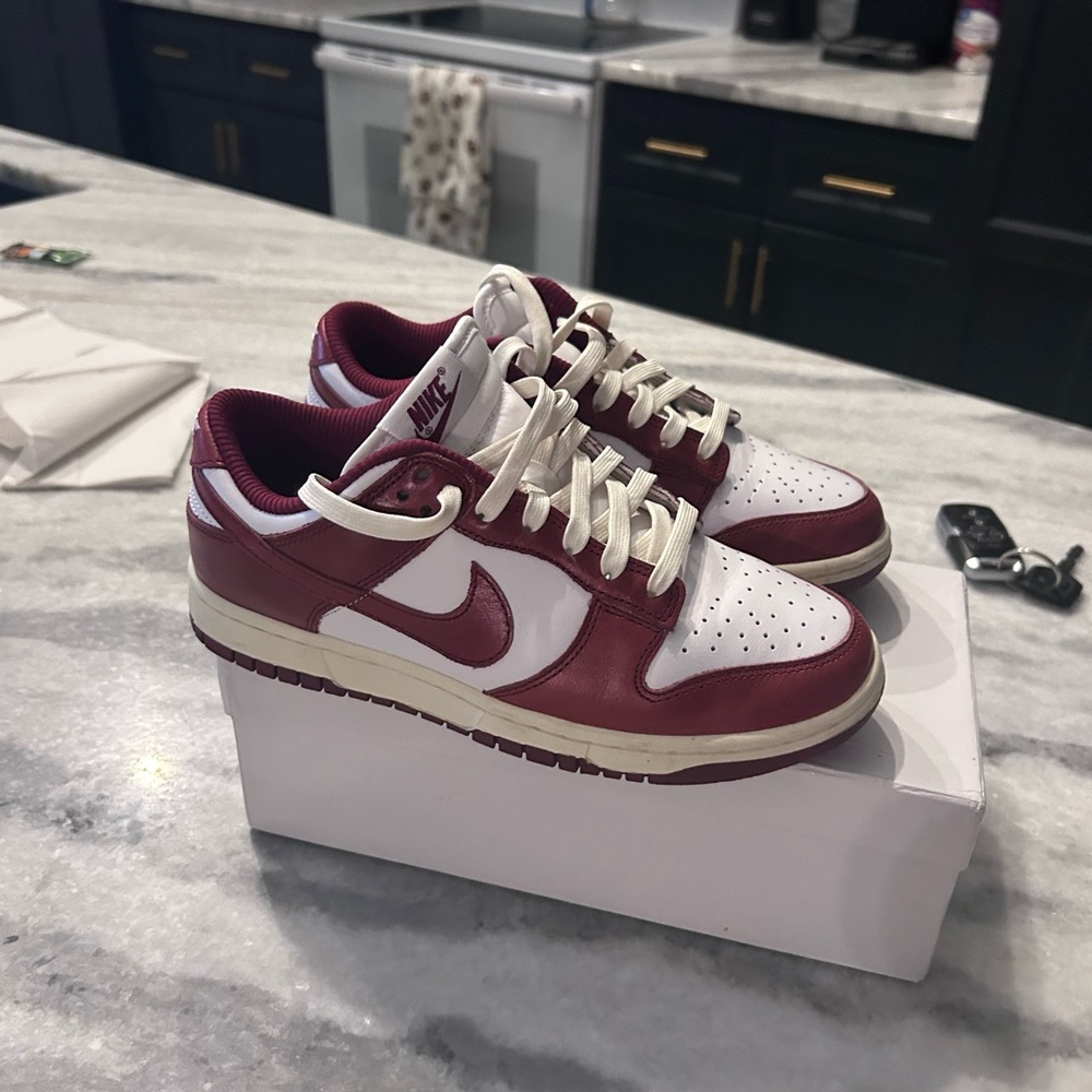 Nike Women's Sneakers - Maroon and White